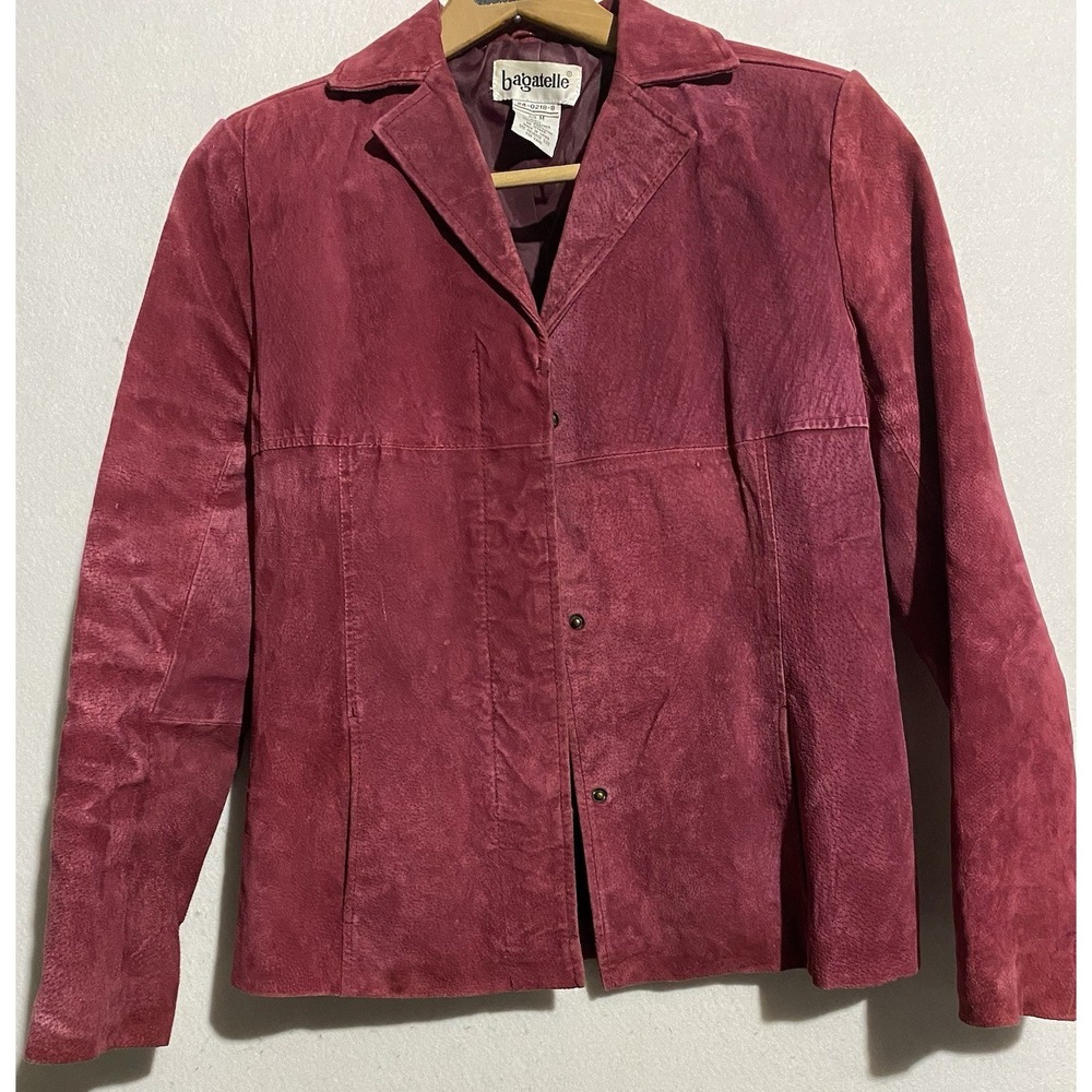 Bagatelle Red Leather Jacket Womens Medium Preppy Business Formal
